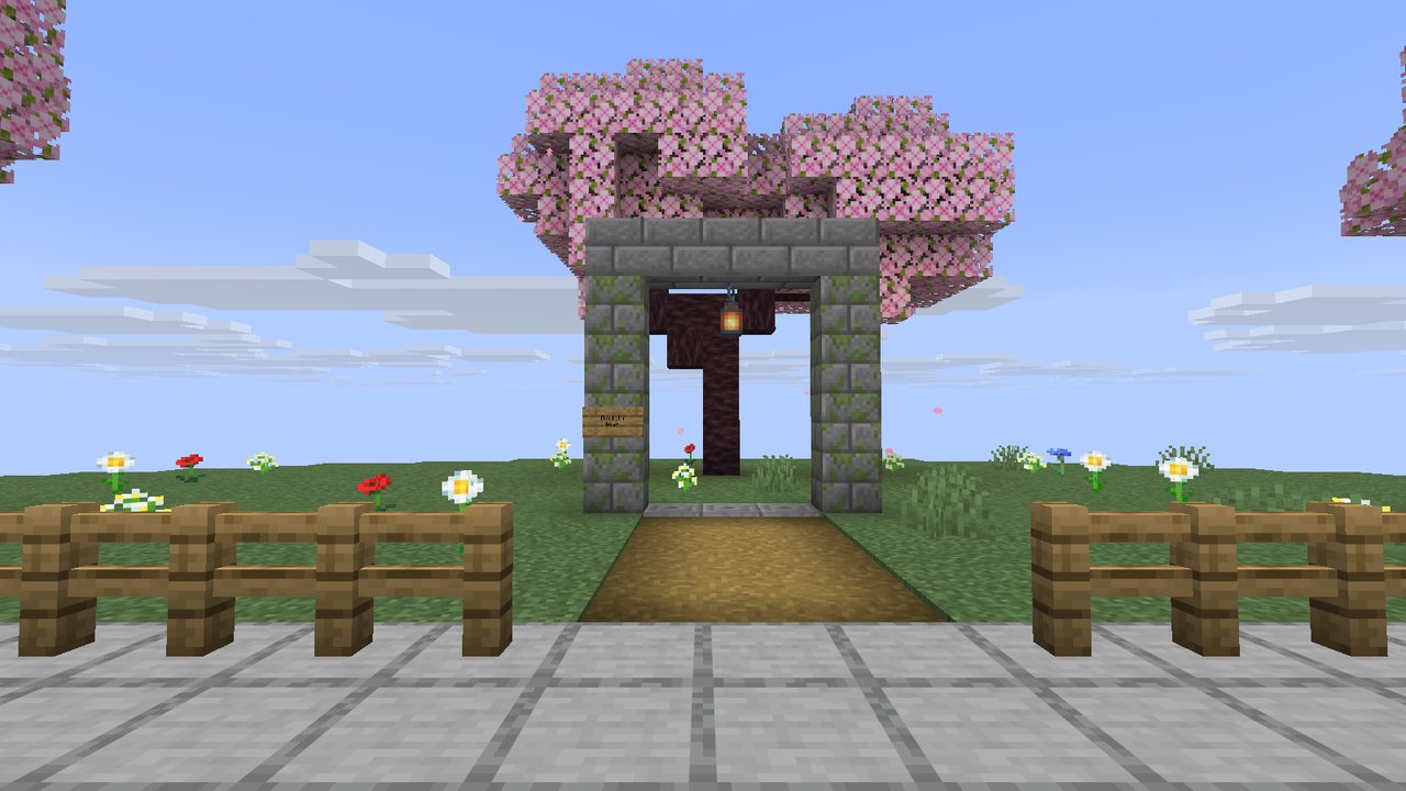 The stone arch on the island: walk through it to go back to town