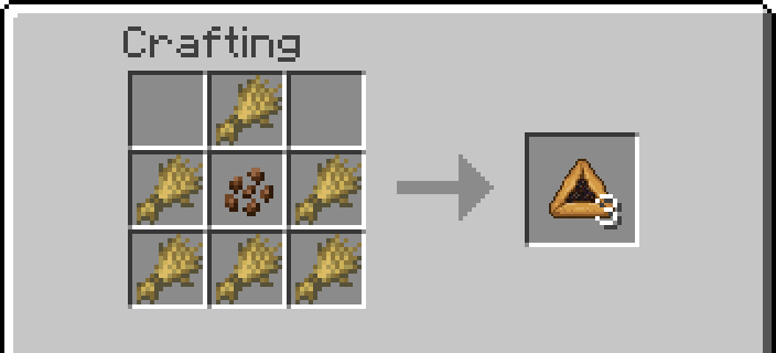 Ozen Haman crafting recipe: wheat round cocoa beans